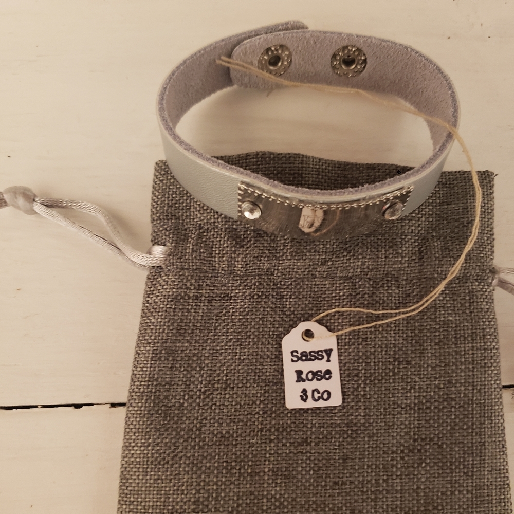 Leather "Blessed" Cuff Bracelet